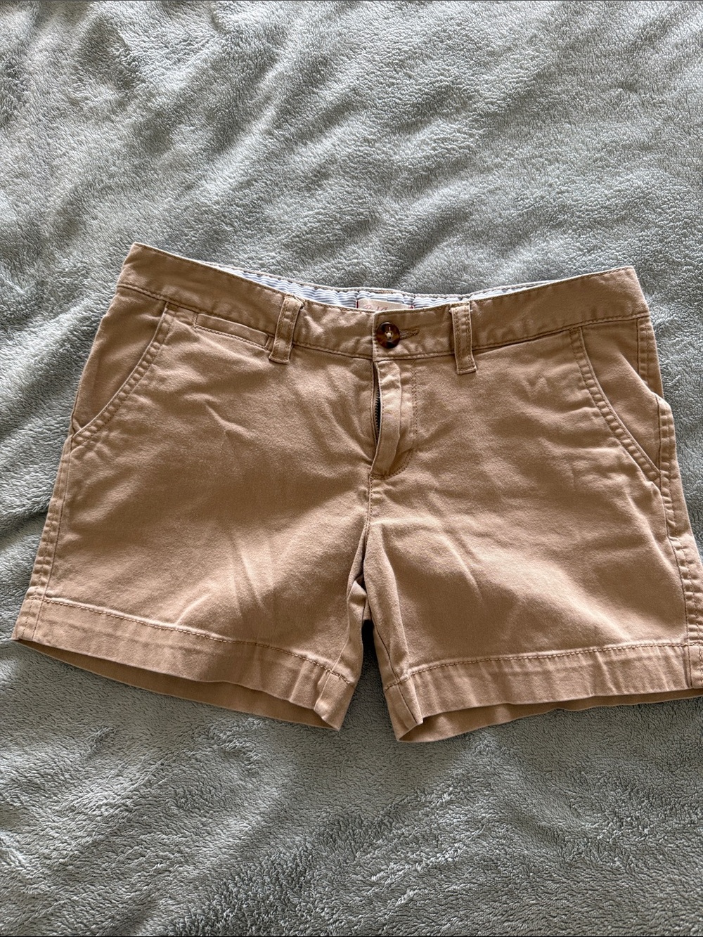 Women's Tan Bermuda Shorts - Classic Casual Fit Red Camel size 7